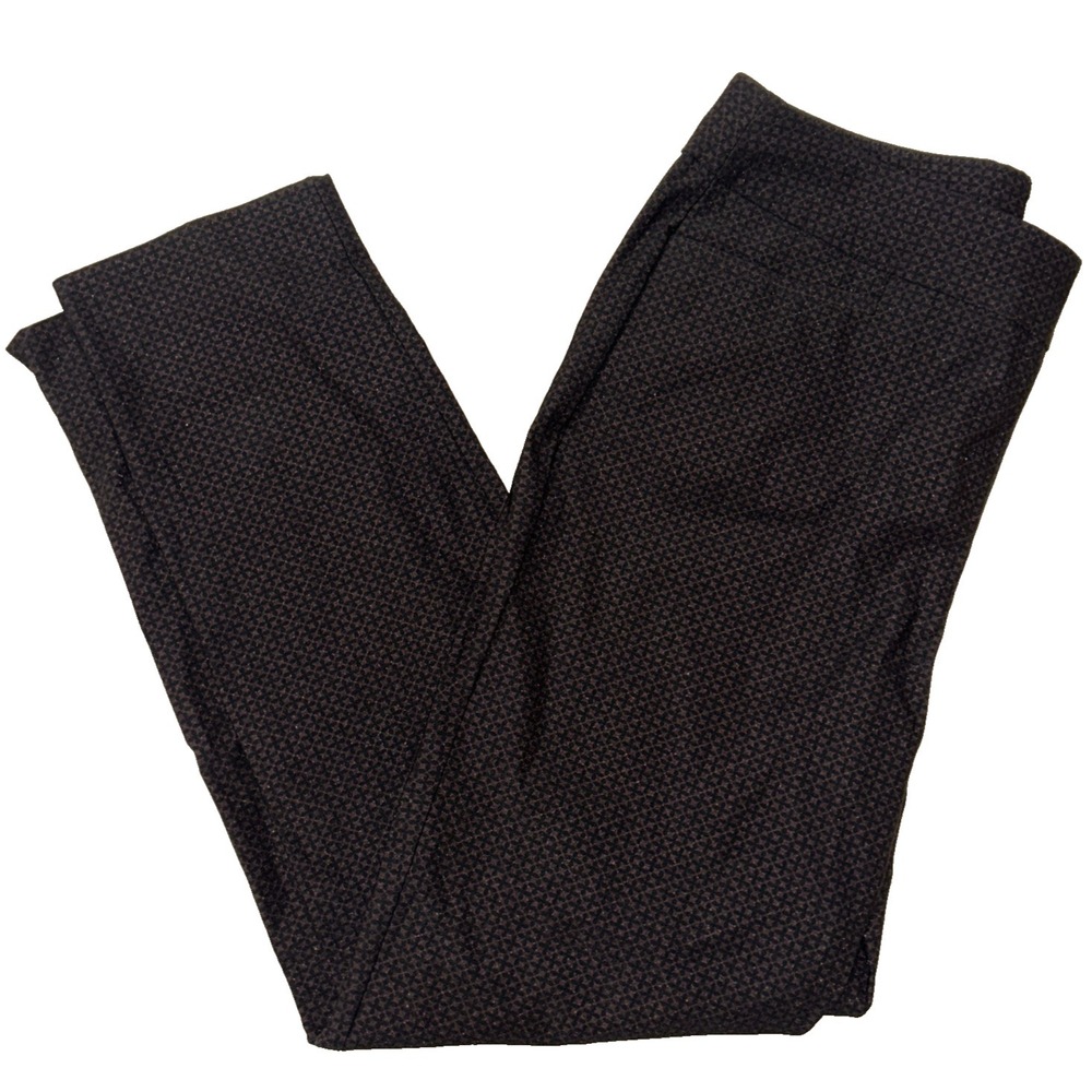NWT Chicos Pants 0.5R US‎ 6 Black Cranberry So Slimming Brigitte Ankle Pocket